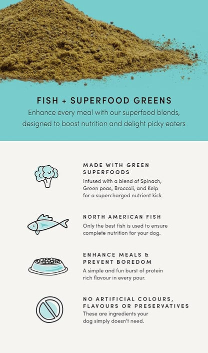 Crumps Naturals Fish + Superfood Greens 3.88oz, Dog Treats, Sprinkles, Topper