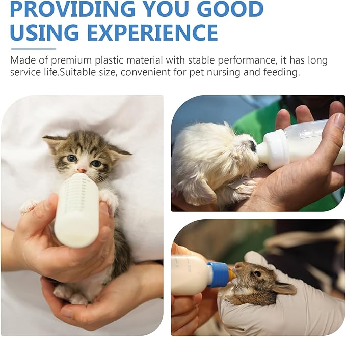 DECHOUS 3pcs Pet Supplies Cat Milk Bottles for Newborn Animals Dog Nursing Bottles