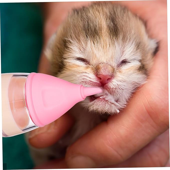 Pet Nursing Bottles Set Kitten Bottle Feeder Nipples Milk Pet Supplies