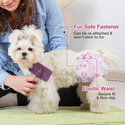 Dono Disposable Dog Diapers Female, Super Absorbent Doggie Diaper, Rapid-Dry Gel Technology Puppy Diapers, Leak-Proof Fit for Cat Doggy in Heat, Excitable Urination, Incontinence, X-Small