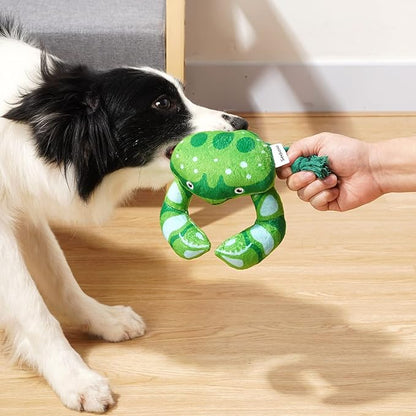 Sedioso Dog Toys, Dog Plush Toy for Large Breed, Cute Squeaky Dog Toys with Crinkle Paper, Dog Chew Toys for Puppy, Small, Middle, Big Dogs (Crab)