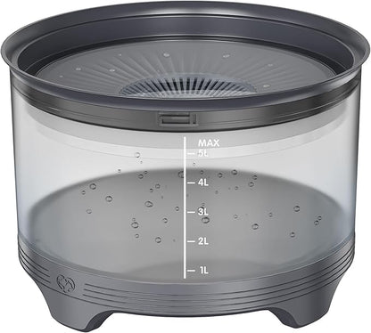 UPSKY 5.5L Dog Water Bowl,186oz Large Capacity, No Spill Anti-Slip Slow Drinking Pet Feeder for Messy Drinkers