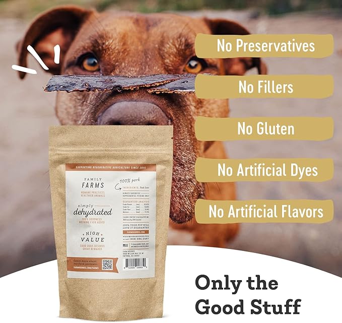 Farm Hounds - Pork Liver - Premium Natural Jerky for Dogs - Made from 100% Humanely Raised Pork - Organ Treats - Great for Training & Treats - No Added Fillers - Made in USA - 4 oz - 2 Pack