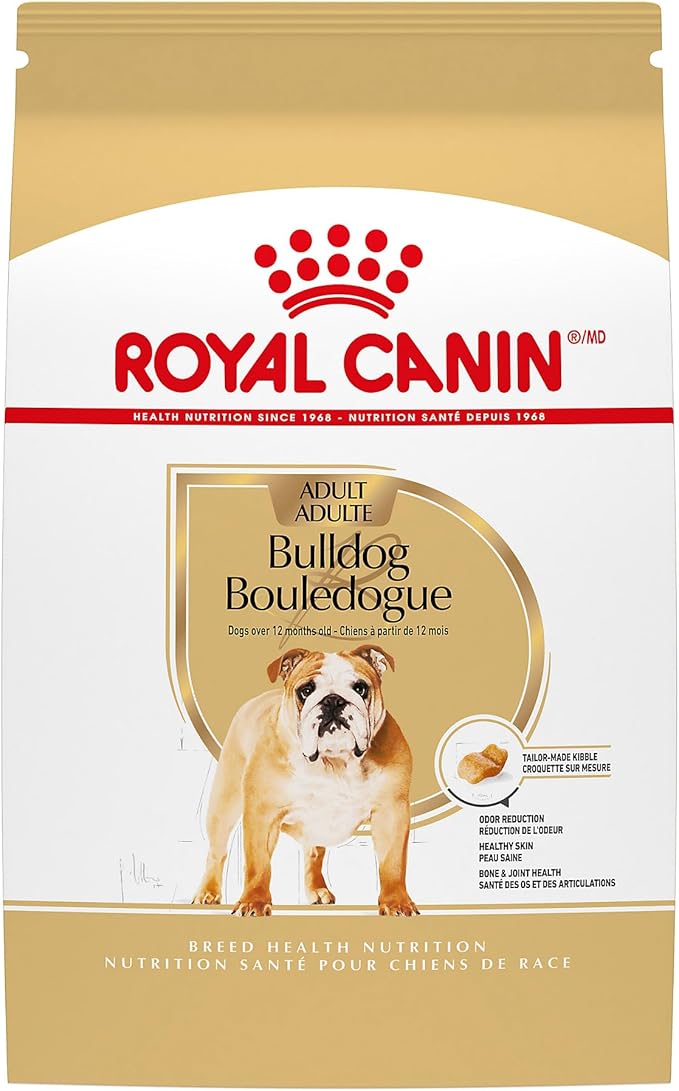 Royal Canin Breed Health Nutrition Bulldog Adult Dry Dog Food, 17 lb Bag
