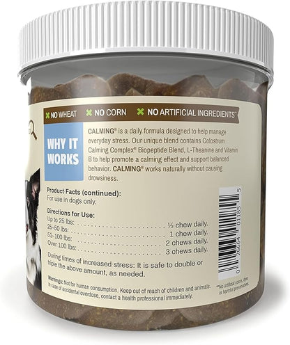Pet Naturals Calming Chews for Medium and Large Dogs, Anxiety Relief with Gentle Ingredients for Thunder, Fireworks, Barking, Calming Dog Treats, Chicken Flavor, 30 Count