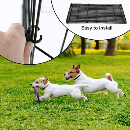 BestPet | Foldable Dog Playpen | 36 Inch, 8 Panels | Metal Pet Exercise Pen | Indoor Outdoor Portable Dog Fence with Door | Removable, Rust-Resistant Secure Pet Kennel | Easy to Assemble