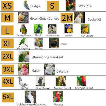 Adjustable Parrot Cone Collar, Safe and Practical Cotton Collar to Prevent Bites and Licking Wounds, to Help heal (5XL)