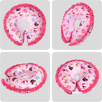 CuteBone Inflatable Dog Collar Alternative for Small/Medium Dogs After Surgery-Double Adjustable Neck Range P23SO00102M