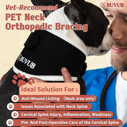 Dog Neck Brace Supports Pet's Neck with Cervical Vertebral Sprains Instability Intervertebral Disk Disease (IVDD) Collar for Dog (Wide L)
