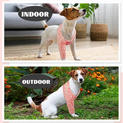 ROZKITCH Leg Sleeve for Dogs Front Leg Right Left Leg, Pet Prevent Licking Wound Elbow Knee Protector, Dog Recovery Suit Cone Collar Alternative for Sprain ACL CCL Arthritis Joint Care Rabbit M