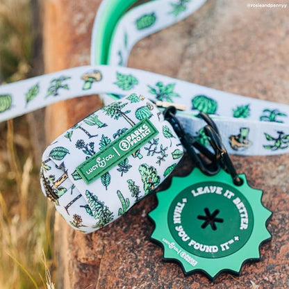 Lucy & Co. x Parks Project Feel the Earth Breath Dog Leash, Durable Matching Dog Lead with Heavy Duty Hardware, Small