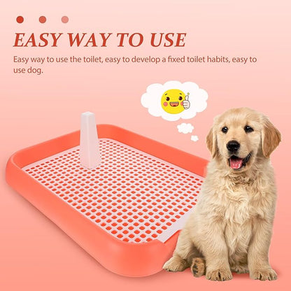 ULTECHNOVO Mesh Dog Toilet Tray Indoor Puppy Potty Trainer Anti-Slip Dog Pee Tray Lightweight Durable 6.9X5.5 Inch for Easy Cleaning and Training
