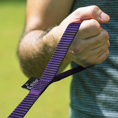 Hi Kiss Dog/Puppy Obedience Recall Training Agility Lead - 15ft 20ft 30ft 50ft 100ft Training Leash - Great for Training, Play, Camping, or Backyard(20ft,Black_Purple)