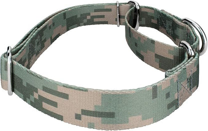Country Brook Petz - Digital Camo Martingale Dog Collar and Leash Limited Edition - Camouflage Collection Featuring Rugged Designs (5/8 Inch, Small)