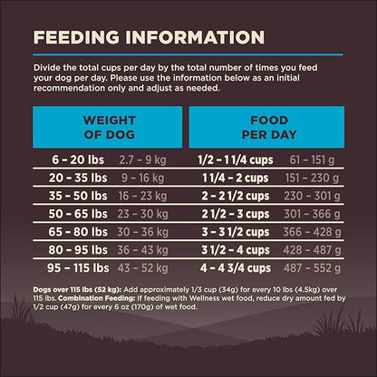 Wellness CORE Dry Dog Food, Grain-Free, High Protein, Natural, Ocean Whitefish, Herring, & Salmon Recipe, (4-Pound Bag)