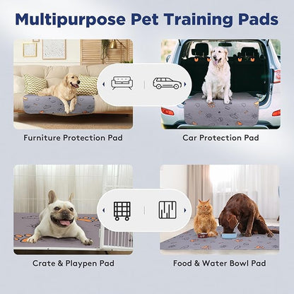 Washable Pee Pads for Dogs, Extra Large 72"x72" Super Absorbent Reusable Training Dog Pads, 100% Waterproof Non-Slip Large Dog Mat for Training, Whelping, Housebreaking, Incontinence, Playpen, Crate