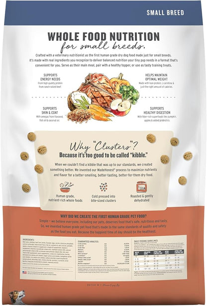 The Honest Kitchen Whole Food Clusters Small Breed Grain Free Beef Dry Dog Food, 10 lb Bag