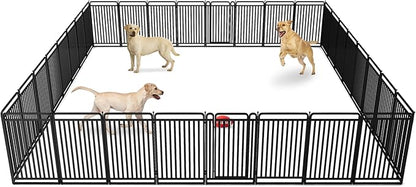 New Thickened Version Dog Playpen, 43 Inch Dog Fences for The Yard, Portable Outdoor Dog Playpen for Large/Medium/Small Dogs, Foldable Metal Dog playpen, with Doors (32 Panels, 43 Inch)