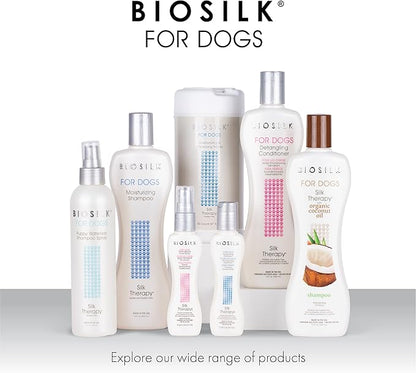 BioSilk for Dogs Silk Therapy Dog Detangling Conditioner, Dog Coat Conditioner to Help Smooth Knots and Tangles and Support Soft Manageable Coats during Routine Grooming, 12 Fl Oz