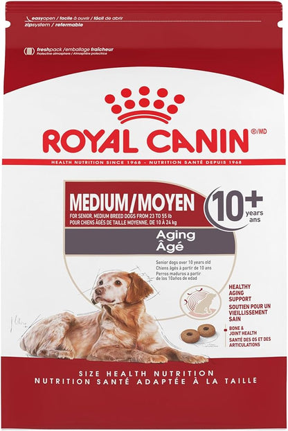 Royal Canin Size Health Nutrition Medium Aging 10+ Senior Dry Dog Food, 30 lb Bag
