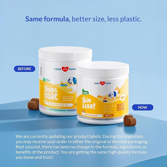 Omega 3 Fish Oil for Dogs - with Omega 3, 6, and 9, Vitamin E for Dog Shedding, Itchy, Dry Skin, Joint & Heart Support (Soft Chews)
