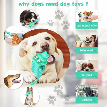 Fuufome Large Dog Chew Toys for Aggressive Chewers： Almost Indestructible Dog Toy to Keep Them Busy & Reduce Boredom-Gift Toys for Small Medium, Large Breed