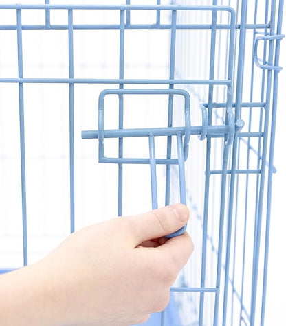Carlson Blue Secure and Compact Single Door Metal Dog Crate, Small