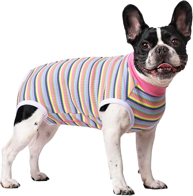 2 Packs Pet Dog Recovery Onesie Suit for Dogs Cats After Surgery,Dog Abdominal Wounds Bandages Cone E-Collar Alternative. (Navy, M)