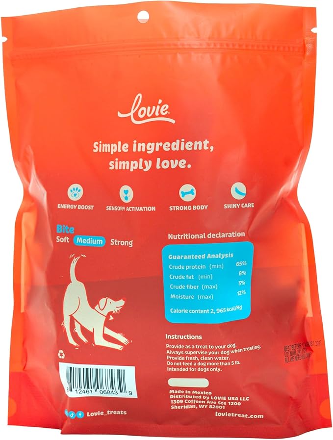 Lovie Beef Liver and Lung Dog Treats - Dehydrated Air Dried Soft Bites, High Protein, Two Ingredients, All Natural, 16 oz.