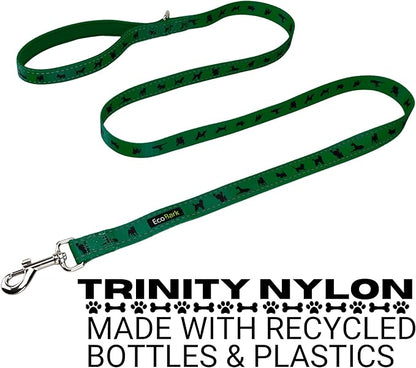 EcoBark Dog Leash - Soft & Reflective Comfort Leash with Padded Handle - Strong Durable Heavy Duty - Training and Pulling for Small, Medium or Large Dogs (Forest Green)