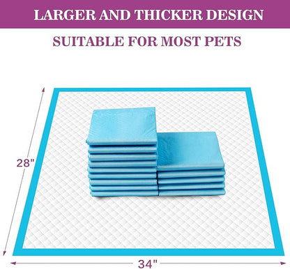 IMMCUTE Dog Pee Pads Extra Large 28"x34", X-Large Training Puppy Pee Pads Super Absorbent & Leak-Proof, XL Disposable Pet Piddle Pad and Potty Pads for Dogs, Puppies, Doggie (18 Count)