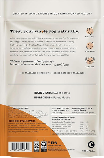 Crumps’ Naturals Sweet Potato for Pets,11.6-Ounce,(Pack of 2)