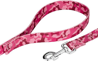 Country Brook Petz - Pink Bone Camo Martingale Dog Collar and Leash - Camouflage Collection Featuring Rugged Designs (1/2 Inch, Extra Small)