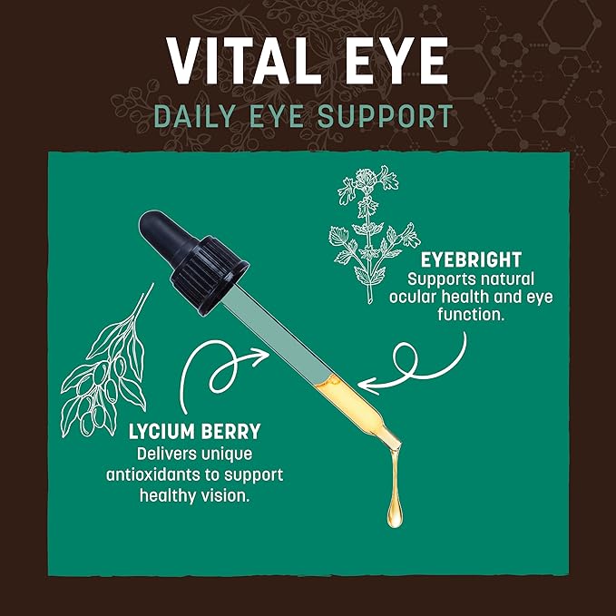Earth Animal Apothecary Liquid Supplement - Vital Eye Herbal Remedies for Dogs & Cats - 2 fl oz