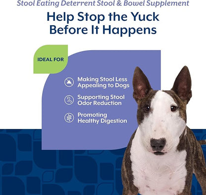 NaturVet – Coprophagia Stool Eating Deterrent Plus Breath Aid – Deters Dogs from Consuming Stool – Enhanced with Breath Freshener, Enzymes & Probiotics – 70 Soft Chews