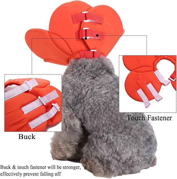 Soft Dog Cone for Small Dogs Flower Dog Cone Collar Adjustable Surgery Recovery Collar for Dogs Frog, Cow, Elephant Pet Cones foe Dogs (Elephant, L)
