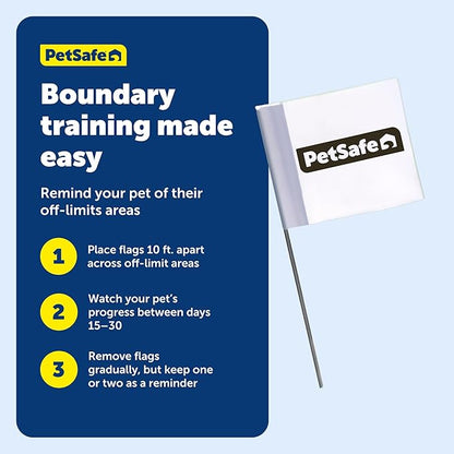 PetSafe 50 Boundary Flags - Extra Boundary Flags for In-Ground & Wireless Fence Training - Reusable Yard Markers - Visual Aid Flags for Pet Containment - Outdoor Pet Training Accessory