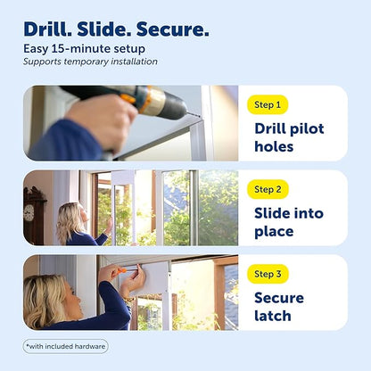 PetSafe Sliding Glass Pet Door - No-Cut DIY Install Doggy Door for Renters - Aluminum Frame - Adjustable Height 75 7/8" to 80 11/16" - Ideal for Extra Large Dogs Up to 220 lb - White