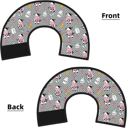 Comfortable Dog Cone for Large Dogs Cartoon Cow Character, Alternative After Surgery, Prevent Licking, Elizabethan Collar for Medium and Large Dogs