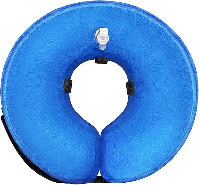 Dog Cone Collar for Small Medium Large Dogs After Surgery, Inflatable Doggie Neck Donut Collar Recovery ECollar, Soft Adjustable Dog Cones Alternative, Protective Pet Cones for Dogs