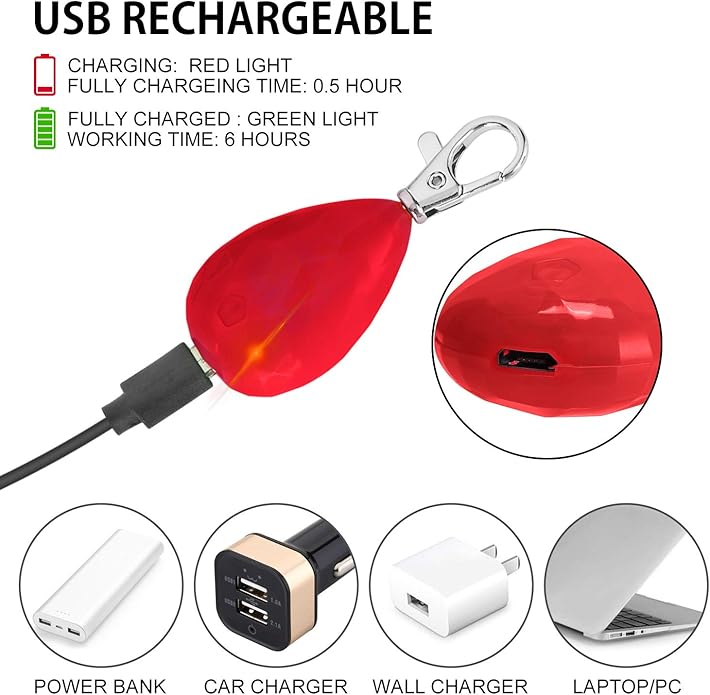 2-Pack Rechargeable Dog Light, Dog Collar Light,Waterproof ,3 Modes LED Dog Safety Lights,Multiple Color Options,Clip On Collar, Leash or Harness，Night Light for Running ,Climbing,Camping or Bike