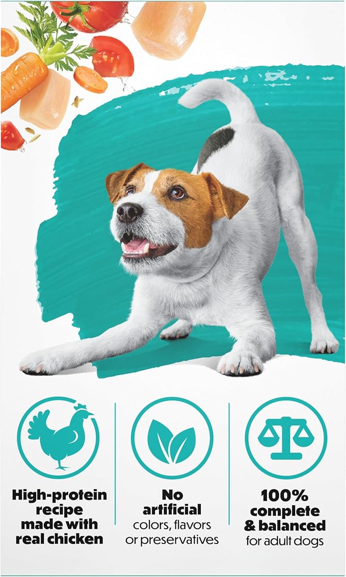 Beneful Purina Small Breed Wet Dog Food in Gravy, IncrediBites with Real Chicken - (16 Packs of 3) 3 oz. Cans