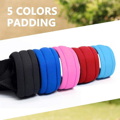Dog Head Collar, Fabric Padded Head Collar for Dogs to Prevent Pulling, Adjustable Dog Head Harness (L,Blue)