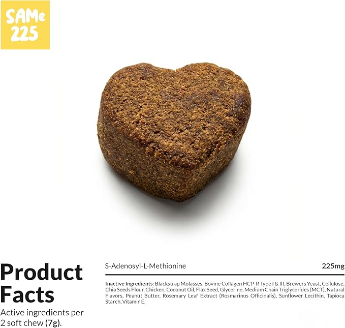 Same for Dogs - 90 Soft Chews - S-Adenosyl-L-Methionine, Liver Supplement - Brain Health, Promotes Cognitive Support, Liver Support (Same Soft Chews)