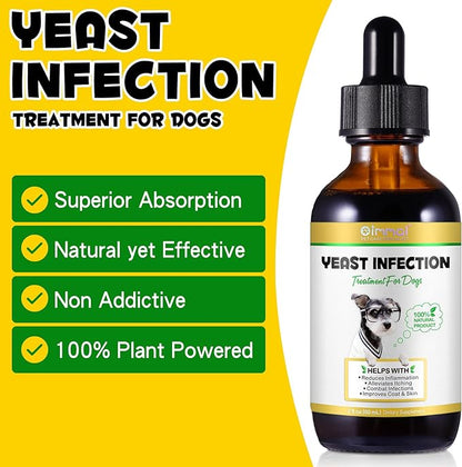 Yeast Infection Treatment for Dogs, Natural Dog Yeast Infection Treatment Supports Itch Relief, Ear Infection, Allergy Relief, Pet Supplies Dog Herbal Supplement, Bacon Flavor