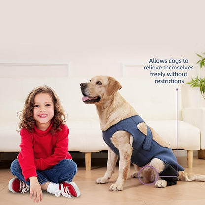 Dog Hind Leg Recovery Sleeve Dog Recovery Suit Breathable, Sleeve to Stop Licking and Biting Firm and Secure, Adjustable Size, Comfortable Alternative to Cone Collars (Rear Both Leg，3XL)