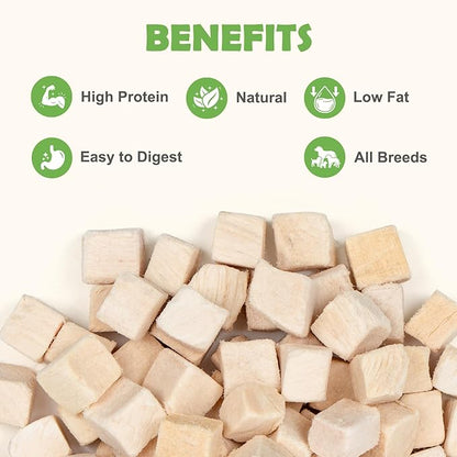 MON2SUN Freeze-Dried Chicken Dog and Cat Treats, Single Ingredient Training Treats, High Protein Grain-Free Snack & Food Topper, 6 oz
