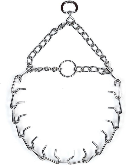 Herm Sprenger Prong Dog Training Collar Ultra-Plus Chrome Plated Steel No Pull Collar for Dogs Made in Germany, 20in x 3.0mm (Neck Size up to 16in)