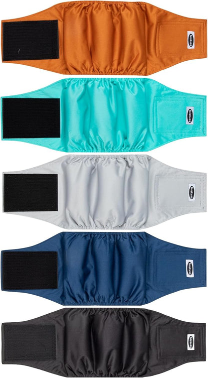 Tuiskusa Male Dog Diapers, High Absorbing Dog Belly Bands for Male Dogs, Washable Reusable Dog Males Wraps(5 Pack)