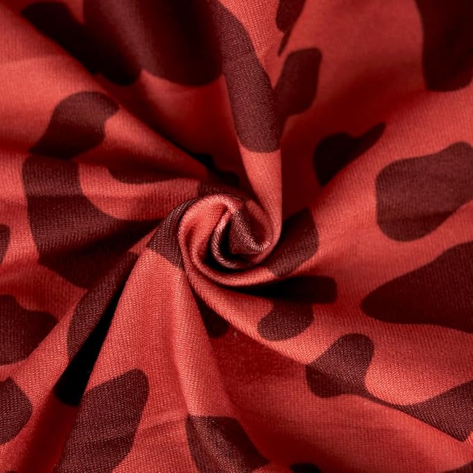 PetWarm Dog Recovery Suit, Surgical Suit for Dogs Female Spay Male Neutered, After Surgery Dog Onesie, Anti-Licking Dog Surgery Recovery Suit, Leopard Pattern, Red, M